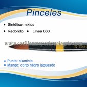 Pincel Redondo Sintetico Mixto EQ Nº24 *