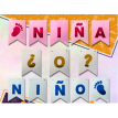 Banderin doble pico niño o niña revelacion de genero