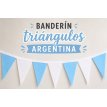 ****** Arg Banderin Friselina triangulos celeste y blanco argentina 2 metros