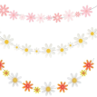 Primavera Banderin flores carton margaritas GM