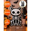 Hallo. Globo gato esqueleto negro 53x78 x unidad