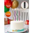 Velas ONDAS metalizadas 15cm x6