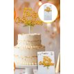 Adorno cake topper feliz cumpleaños con strass x1