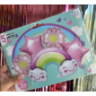 Set globos metalizados arco iris /mariposa x5 globos