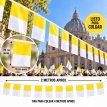 Banderin Papal amarillo y blanco