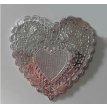 Blonda CORAZON CHICA METALIZADA 4" (10cm) x12 *