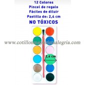 Paleta acuarelas Rectangular paletita PAQ x12 cbx*