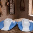 arg Gorro sombrero cowboy argentina cel y blanco