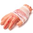 Hallo. Mano / pies silicona con sangre decoracion 