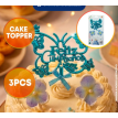 Adorno Topper Pinche mariposa feliz cumpleaños con flores