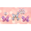 Set globos metalizados mariposa x5 globos